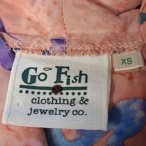 Go Fish handmade in Indonesia hi-low tie front blouse - Picture 7 of 8